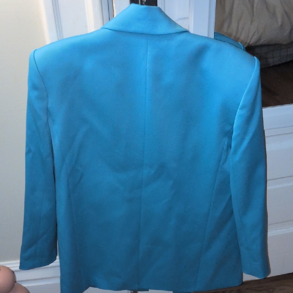 NWT Alice + Olivia Blue Blazer Sz 8 Color Ocean Floor - Picture 12 of 12